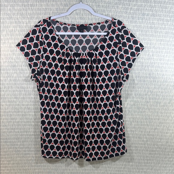 Worthington Black and Pink Geometric Blouse - Picture 1 of 4